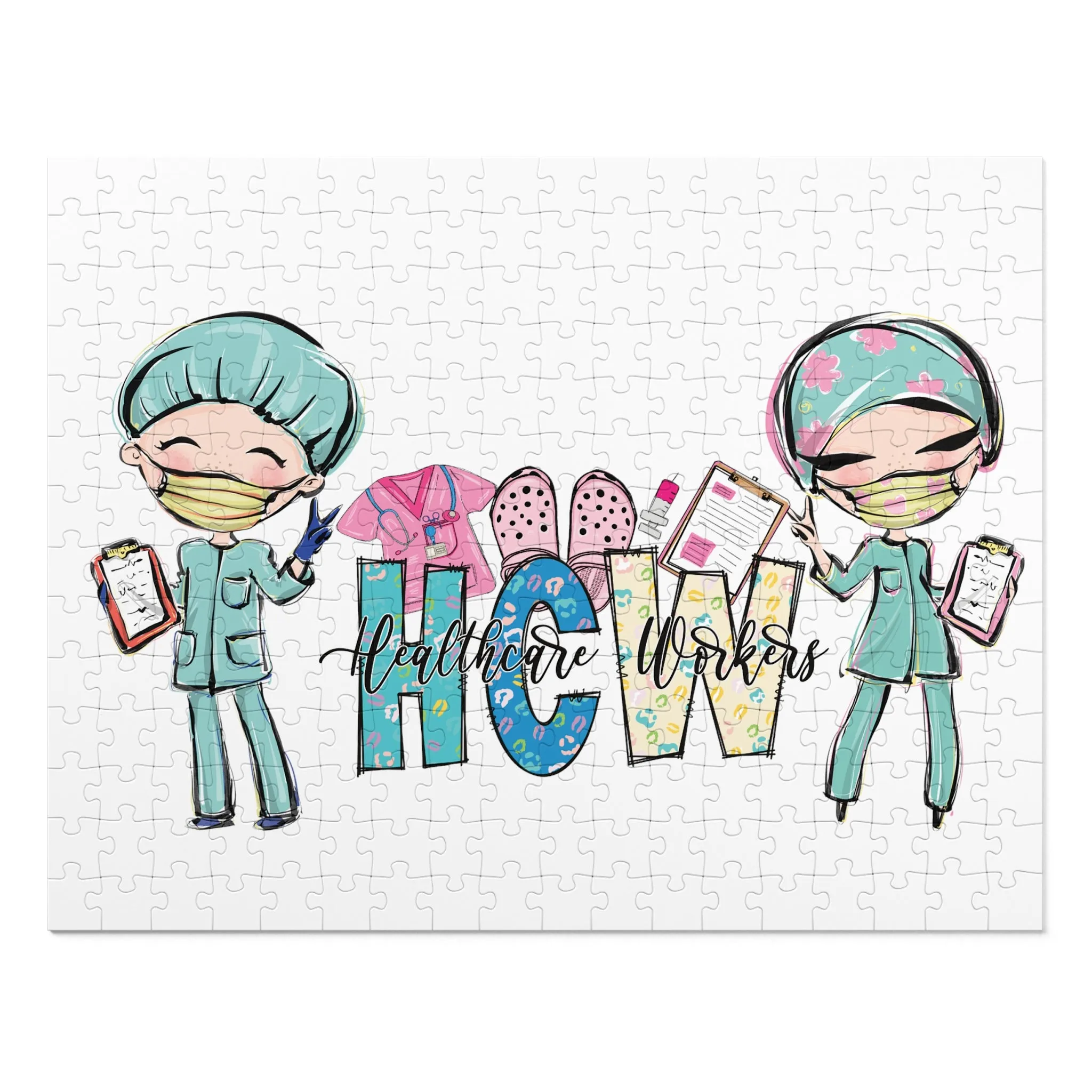 Puzzle, Nurse, Healthcare Worker, Personalised/Non-Personalised (30, 110, 252, 500,1000-Piece) awd-618