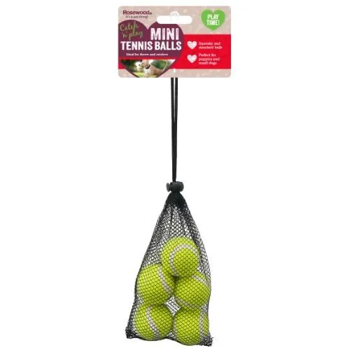 Rosewood Jolly Doggy Mini Assorted Tennis Balls 5 Pack