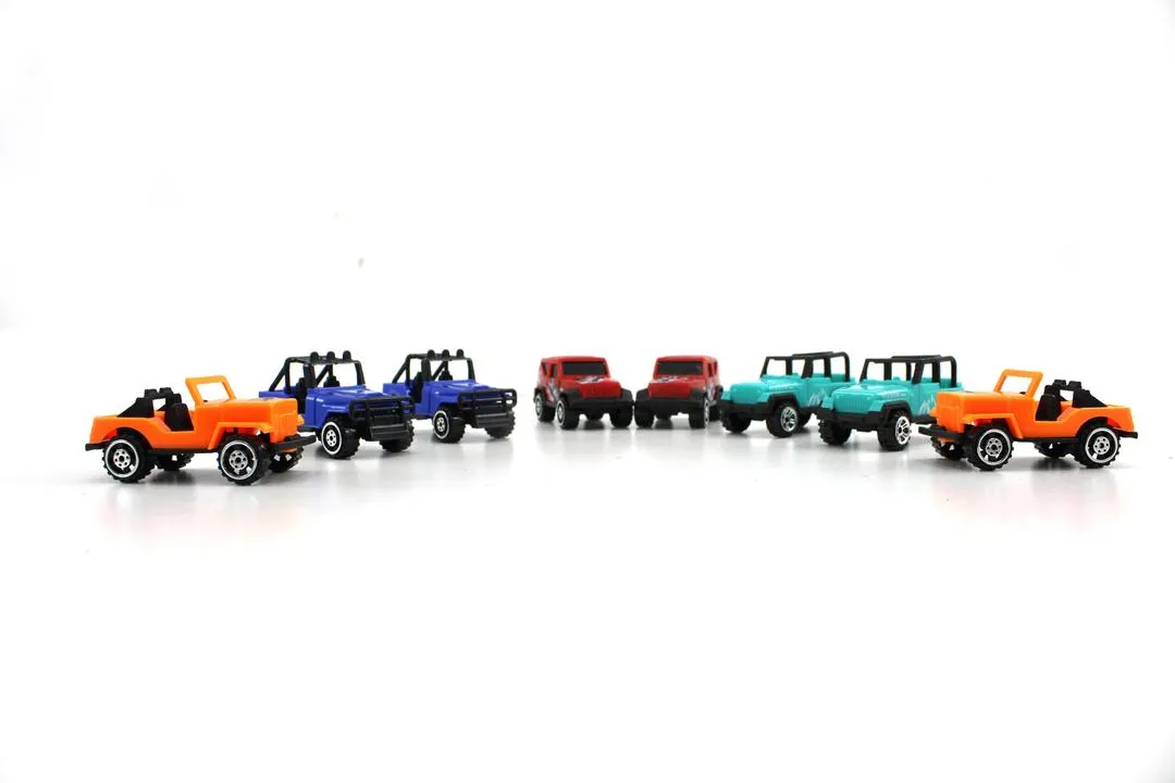 Small Pull Back Cars for Kids Pack of 8pcs Alloy Race Cars Mini Cars (Jeep Pull Back Toys)