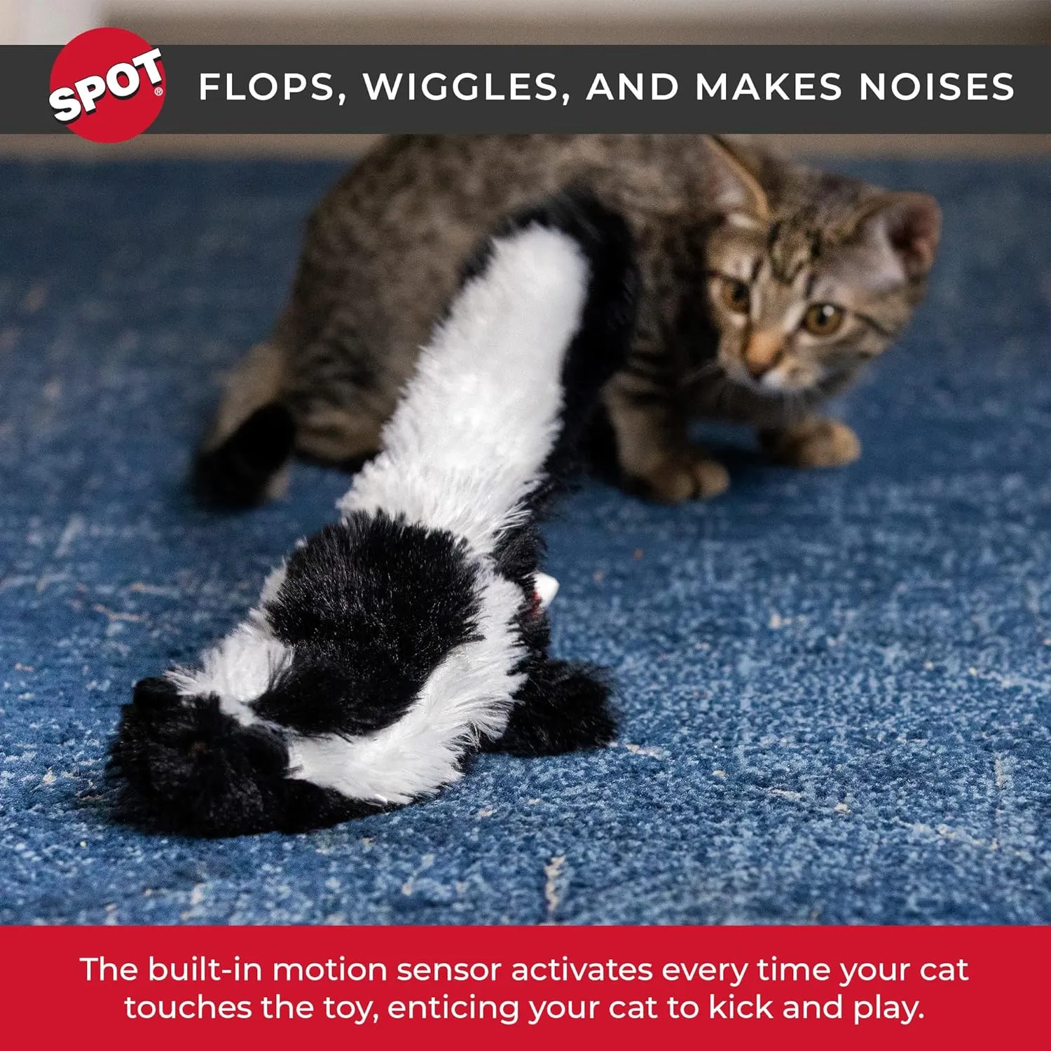 Spot Flippin' Skinneez Skunk, Cat Toy