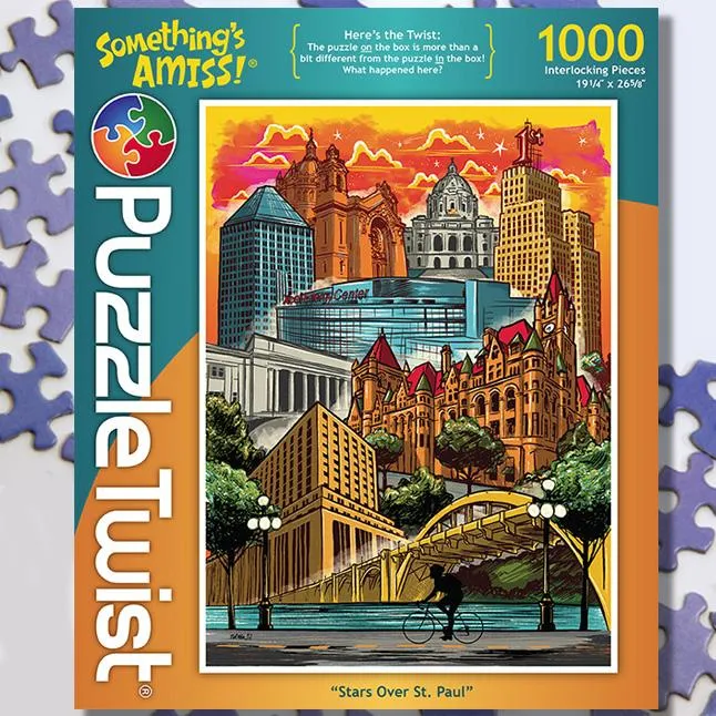 Stars Over St. Paul 1000 Piece Puzzle Twist Jigsaw Puzzle - Quick Ship