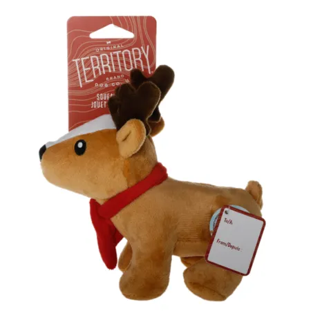 Territory Reindeer Plush Holiday Dog Toy