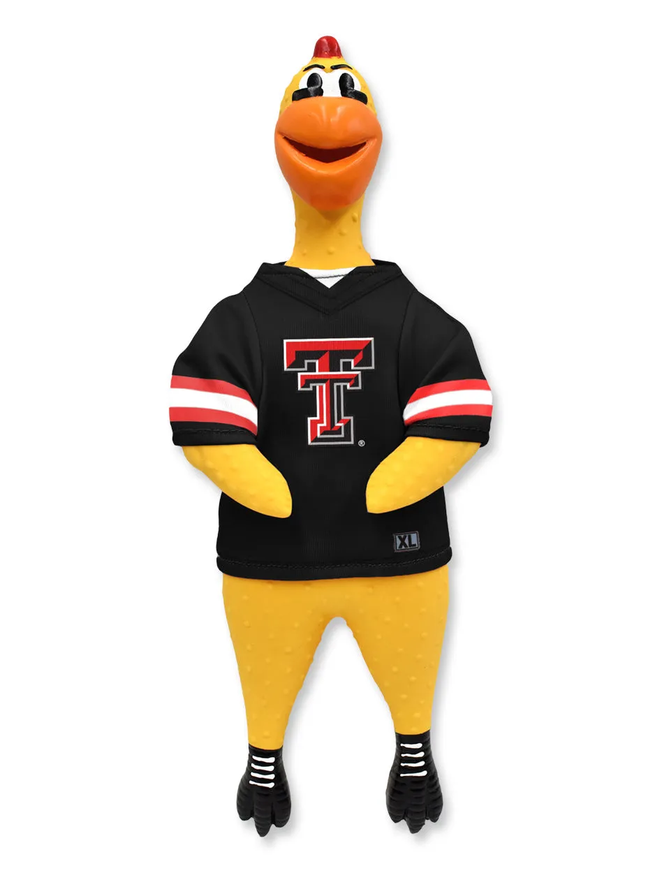 Texas Tech Double T "Cluckenberry" Rubber Chicken Dog Toy