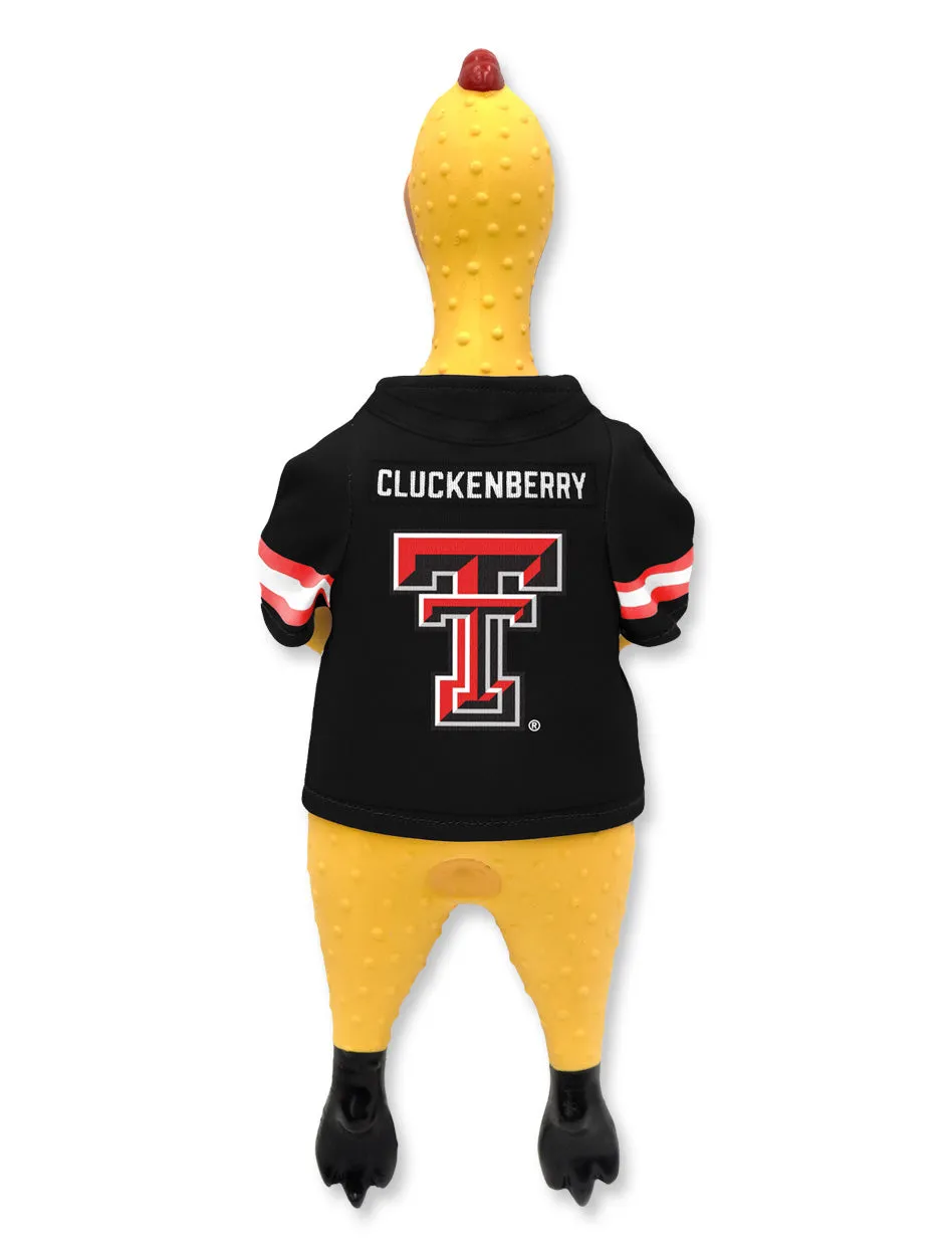 Texas Tech Double T "Cluckenberry" Rubber Chicken Dog Toy