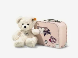 White Teddy Bear 'Lotte'  With Suitcase by Steiff