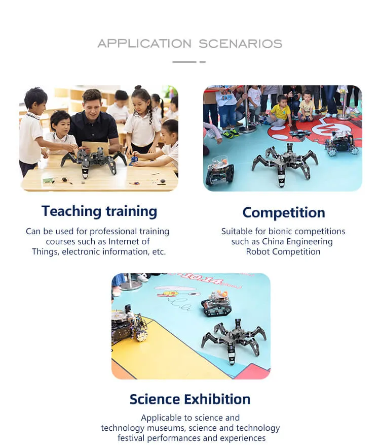 XiaoR GEEK ESP32 Bionic Hexapod Robot STEM educational science programmable AI smart robot development kits