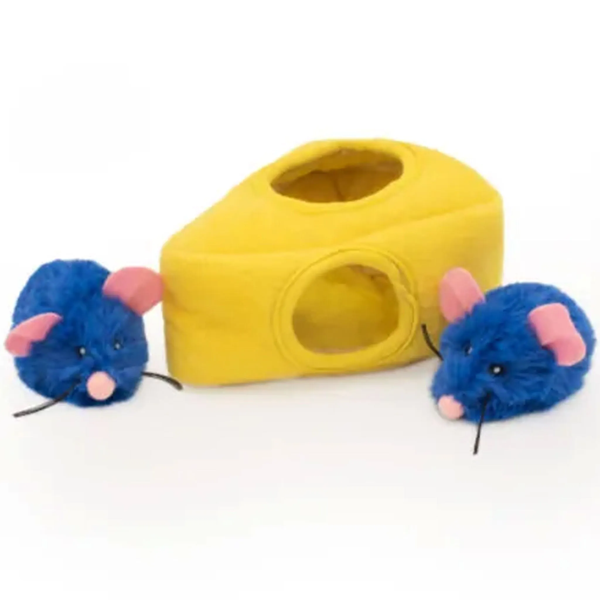 Zippy Claw Cheese Mice Burrow Cat Toy